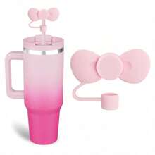 1 件装杯子吸管盖，硅胶吸管盖适合 30&40 盎司带手柄玻璃杯，10 毫米可爱饮用吸管头盖，适用于杯子配件，适合男士和女士礼物 - 彩色 - 查看 15