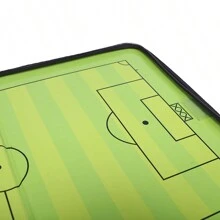 1pc Foldable Zipper Football Tactics Board,  Training Demonstration Folder Tactics Plate