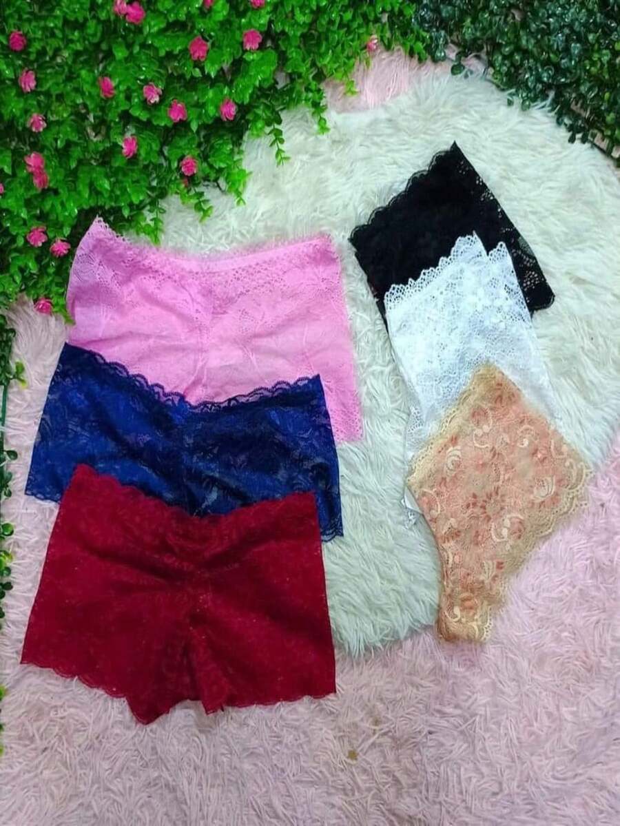 BOXER DAMA ENCAJE CACHETERO 6 PIEZAS JUVENIL - Multicolor - Ver 1