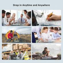 A4 便携式打印机、迷你打印机、热敏便携式打印机、支持 8.26 英寸 X11.69 英寸美国信纸、无线无墨移动旅行打印机、兼容 Android 和手机、支持连接电脑打印、办公室打印文档、纹身纸 - 銀色 - 查看 2