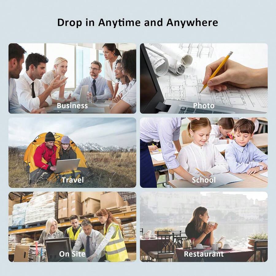 A4 便携式打印机、迷你打印机、热敏便携式打印机、支持 8.26 英寸 X11.69 英寸美国信纸、无线无墨移动旅行打印机、兼容 Android 和手机、支持连接电脑打印、办公室打印文档、纹身纸