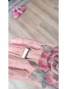 Bloc Men's Fashion Silver Ring Men's Ring 316L Elegant Stainless Steel Luxury Jewelry - Vàng - Xem 6