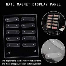 Bảng trưng bày móng tay từ tính có dải nam châm, Giá trưng bày chuyên nghiệp bằng acrylic trong suốt dành cho nghệ thuật làm móng có dải nam châm để trưng bày các thiết kế và lưu trữ các tác phẩm của bạn, với màn hình hoa văn cao cấp, mẫu làm móng, thẻ màu, Bảng trưng bày từ tính bằng acrylic (không có sản phẩm làm móng), đồ dùng làm móng, dụng cụ làm móng, dụng cụ làm móng, trở lại trường, móng tay, dụng cụ làm móng để nhấn móng tay - Trong sáng - Xem 1