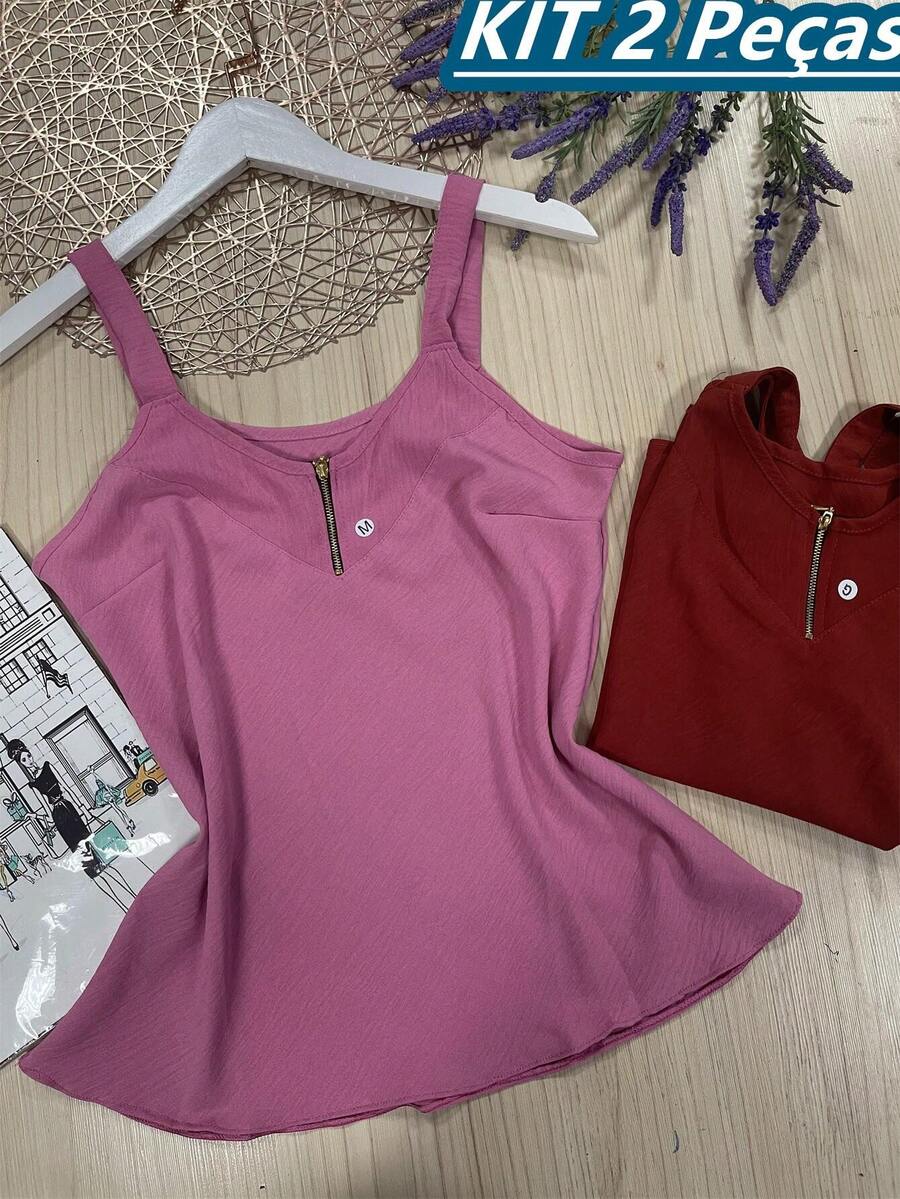 Women Tank Tops & Camis - Màu Hồng baby - Xem 1