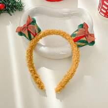 圣诞节蓬松发带女秋冬季可爱搞笑圣诞老人麋鹿头箍卡森压发饰 - 彩色 - 查看 12