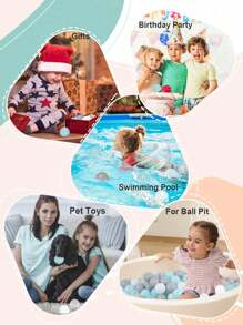 30 piezas de bolas de plástico resistentes a la presión de 2.17 pulgadas/5.5 cm de colores para piscina de bolas de niños pequeños, parque infantil, tienda de campaña, decoración de fiestas de cumpleaños - suaves y seguras, perfectas para fiestas, parques infantiles y piscinas
