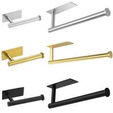 1pc Bathroom Hanging Set, Including Towel Rack, Toilet Paper Holder And Stainless Steel Wall Mounted Storage For Paper Towel And Kitchen Wrap Bathroom Accessories Bathroom Tools - Multicolor - View 2