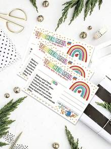 10 张/20 张/50 张彩虹快乐教师激励卡、学生积极行为激励说明、幼儿园课堂奖励、幼儿园和小学教师、学校用品、增强儿童积极性教师用品、教室、学校用品、家庭学校、日托、儿童学校用品、教育、行为图表、主日学校、教师用品、教室、教师、教室>儿童教育图表、数学老师、奖励图表、教师用品、教室、教室用品 - 彩色 - 查看 4