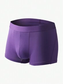 1 pieza Calzoncillos tipo bóxer personalizados y divertidos para hombres, pantalones cortos de boxeo personalizados para hombres, calzoncillos morados para hombres - Morado - Ver 2