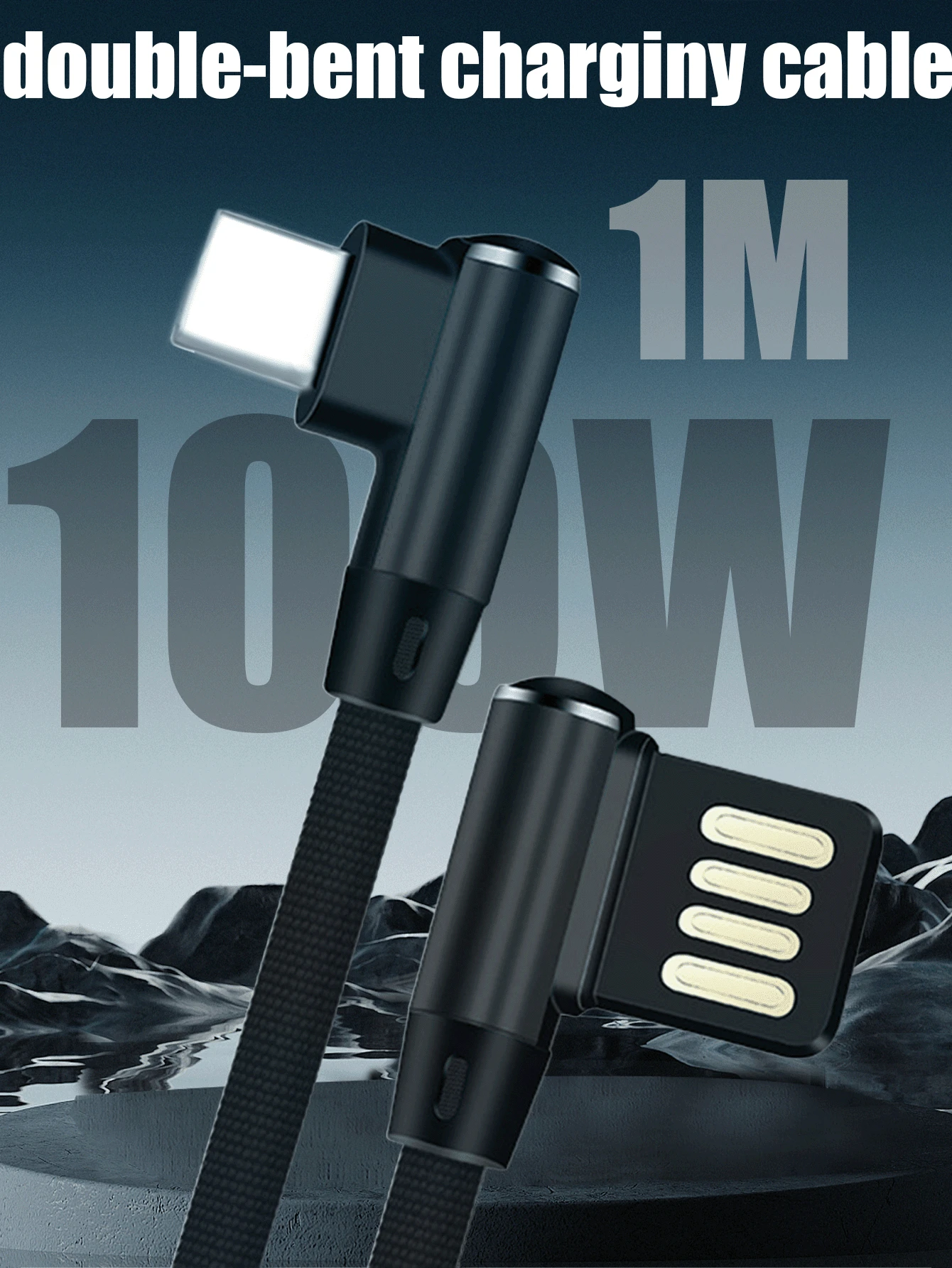 Double Bend Data Cable USB TYPE-C Charging Cable Can Transfer Files ...