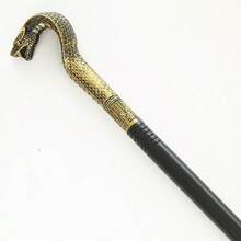 1pc Halloween Scepter Role Play Party Event Queen Cobra Snake Head Skull Scepter Prop,Christmas - Multicolor - View 5