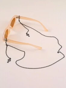Street Cross Decor Glasses Chain Glasses Accessories For Women - Black - View 5