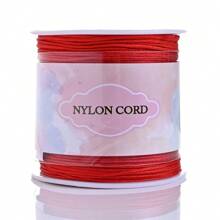 1 Rolo Corda de Nó Chinês de Cordão de Nylon para Fazer Pulseiras, Colares, Artesanato Manual Acessórios, Comprimento 95m/3740in, Largura 0,8mm