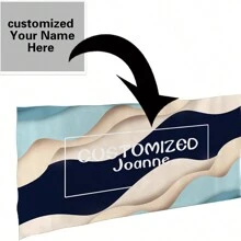 1 pieza Toalla de playa personalizada donde puede escribir su nombre y foto para personalización privada, toalla de playa de fibra ultrafina, esterilla de playa, piscina y vacaciones en la , viaje al aire libre y ocio