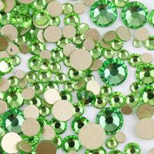 2-6 毫米,6 种尺寸混合,1440 件/包,闪亮金色、银色背面、平底水晶非热修复水钻钻石艺术珠水钻 DIY 美甲装饰饰品宝石用品 - 混尺寸 - 查看 10