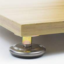 4 piezas Patas niveladoras de muebles con rosca, niveladores de patas de muebles ajustables, base elevada autoadhesiva con rosca atornillada para mesas, armarios, sofás, sillas, estanterías - Plateado - Ver 3