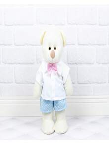 Bear Family Kit For Gender Reveal Party, Plush, Straw, 4 Pieces - Children's Decoration - 藍色和粉紅色 - 查看 3