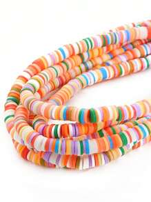 1 szt. 350 szt. 6mm Multicolor miękka glina płaskie okrągłe koraliki dystansowe DIY ręcznie robiona bransoletka naszyjnik akcesoria rzemieślnicze zestaw materiałów eksploatacyjnych, prezent świąteczny