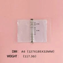 Bìa kẹp tài liệu nhựa PP trong suốt khổ A4/B5/A5/A6/A7 (5 ngăn kín) - Trong sáng - Xem 5