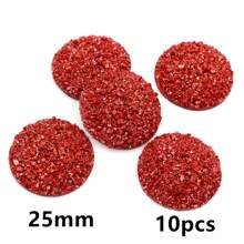 10pcs 20/25mm Flat Back Resin Cabochon Beads, Suitable For Bracelet, Earrings And Other DIY Jewelry Making Accessories - Resin Cabochon - View 33