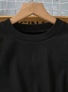 Váy trượt patin kẻ sọc chắp vá cho bé gái tuổi mới lớn, phù hợp cho các buổi đi chơi hàng ngày, tiệc tùng, mùa xuân/thu/đông - màu đen - Xem 3