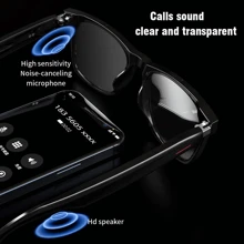 SENBONO New Intelligent Glasses, Sunglasses With Music/Call/Remote Camera Control/Blue Light Blocking Function, Suitable For Prescription Lenses, 168 Hours Long Standby Time, Unisex Fashionable Multi-Functional Sunglasses - 無色 - 查看 2