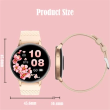 Reloj inteligente SENBONO (contestar/hacer llamadas), reloj inteligente de 1,39 pulgadas para mujeres, reloj de fitness con monitor de sueño, podómetro, rastreador de actividad (para iOS Android) Reloj inteligente - Dorado - Ver 6