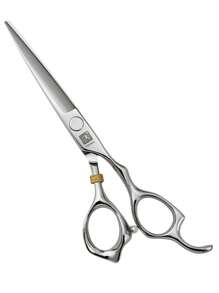 TITAN HIRLD Professional Hairdressing Scissors, 5.5" 6" Flat Shear & Thinning Shear, Japanese 440C Stainless Steel, Includes 2 Finger Rings, 1 Adjustment Plate, 1 Cleaning Cloth (All Accessories Random Color) - Silver - View 16