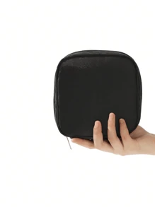 多功能卫生巾收纳袋，小方袋，日式甜美灯芯绒方形化妆洗漱包，基础款卫生巾收纳袋，便携大容量简约风格收纳袋，可收纳卫生巾、卫生棉条和卫生巾（L1尼龙系列），化妆包，旅行学习用品，旅行必备化妆包，假日必备化妆包，化妆包，化妆袋，化妆品收纳盒，假日，2024冬季，化妆品收纳盒，化妆品收纳，返校用品 - 彩色 - 查看 4