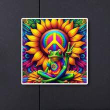 1 bức tranh kim cương tròn nhiều màu DIY họa tiết con ếch thêu chữ thập treo tường trang trí, thích hợp cho người mới bắt đầu và người yêu thích thủ công, đồ trang trí thiết yếu cho phòng khách, phòng ngủ, phòng học và các không gian trong nhà khác - Nhiều màu - Xem 3