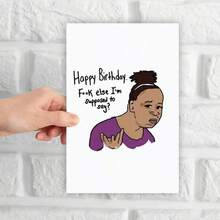 1 张有趣的生日贺卡，图案有趣，创意贺卡，适合作为送给最好的朋友、终身朋友的独特礼物 - 彩色 - 查看 3