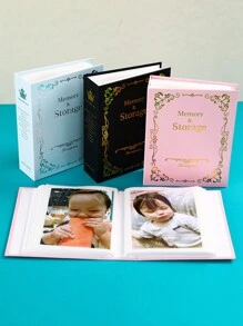 1pc Paper Photo Album,Vintage Simple Memorial Book For Home