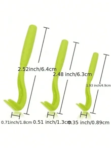 3pcs/Set Pet Tick Remover Tool, Flea Comb, Dog & Cat Grooming Tool - Green - View 3