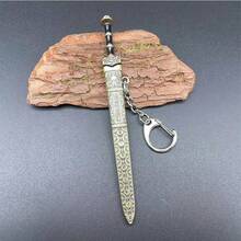 12cm/4.7in Ancient Chinese Style Sword Model Decor, Includes Qin Shi Huang Sword, Ru Yi Sword & Yue Wang Sword, Collectibles & Keychain - Multicolor - View 16