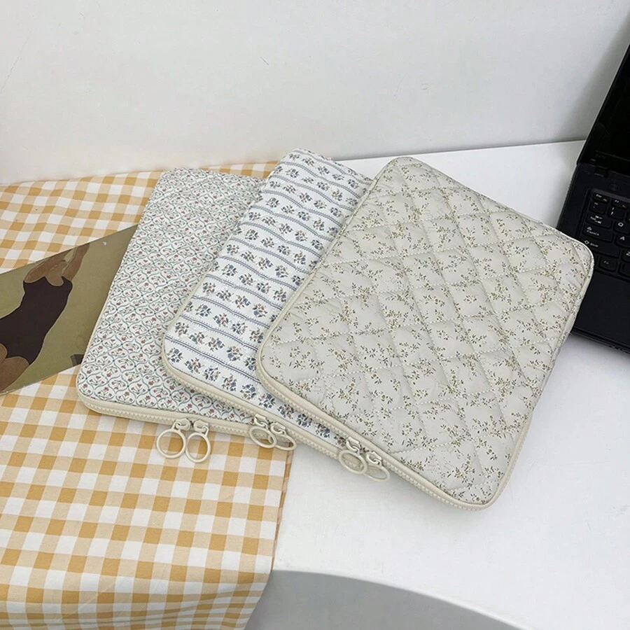 1pc Floral Pattern Tablet Sleeve, Soft Padding Laptop Bag For 10.2/10.9/11-Inch IPad, 13/13.3/14/15.6-Inch Laptop, Laptop Carrying Case, Gift For Friends And Back To School Back To School - Multicolor - View 1