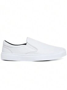 Slip On Shoes Casual Men's Yacht Sneakers Women's Easy Wear Elastic Lightweight Comfortable - 白色 - 查看 5