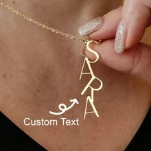 Dây chuyền tên dọc tùy chỉnh, Dây chuyền chữ cái viết hoa bằng thép không gỉ, Dây chuyền mặt dây chuyền thẻ cá nhân hóa tối giản và thời trang, Trang sức phổ biến cho cả nam và nữ Vàng sành điệu, Thời trang mùa thu, Cổ điển, Cho cả nam và nữ, Đơn giản, Thường ngày, Phong cách Hipster Tùy chỉnh, Cá nhân hóa, Quà tặng lý tưởng độc đáo cho cô ấy Cô ấy, Bạn trai, Bạn gái, Bố, Mẹ, Gia đình, Bạn bè, Thú cưng, Con trai, Con gái, Ông bà Cho ngày kỷ niệm, Ngày lễ tình nhân, Ngày của mẹ, Sinh nhật, Tốt nghiệp, Ngày của cha, Cho đám cưới, Cho trang phục hàng ngày, Cho bữa tiệc, Cho vũ hội, Dây chuyền chữ thời trang tùy chỉnh, Phong cách đường phố giản dị sang trọng - Vàng - Xem 6