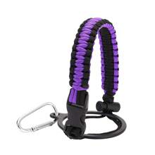 1pc Outdoor Parachute Cord Handmade Braided Cup Handle, Cup Sleeve, Durable Water Bottle Carrier For Outdoor Activities - Supports Up To 64oz