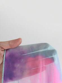 Latest European & American Style Fashionable Casual Bikini Swimwear Set: Tie Dye Bikini Set + Cover Up Skirt, For Summer Beach Vacation