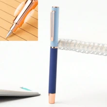 Colorful Stainless Steel Fashionable And Exquisite School Students Writing Calligraphy Birthday Gift Pen, With Ink Absorption And Interchangeable Ink Cartridges, 0.28mm Ultra-Fine Pen, Convenient For Business And Office Use - Multicolor - View 24