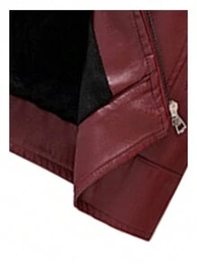 男士前拉链长袖仿皮夹克，时尚复古风，秋冬款