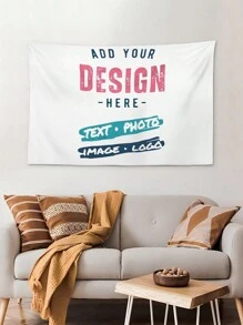 1 pieza Tapiz de pared personalizado, tapiz de pared grande personalizado, regalo de inauguración de la casa, diseña tu propio tapiz de tela para colgar en la pared, se puede imprimir texto, imágenes, fotos, logotipos, patrones, adecuado para cumpleaños, graduación y otras ocasiones - Multicolor - Ver 4
