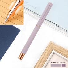 Colorful Stainless Steel Fashionable And Exquisite School Students Writing Calligraphy Birthday Gift Pen, With Ink Absorption And Interchangeable Ink Cartridges, 0.28mm Ultra-Fine Pen, Convenient For Business And Office Use - Multicolor - View 20