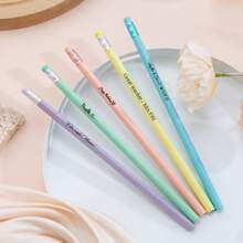 5 Pcs Custom Pencil,Personalized Triangle Pencil Gift For Student,Engraved Bulk Pencil,Bridesmaid Gift,Gift For Teacher Student,Back To School Gift, Birthday Gift Back To School