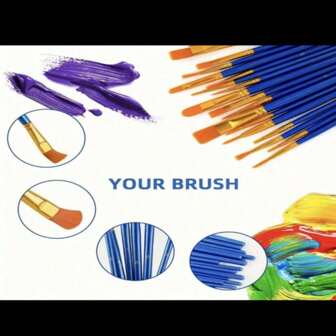 10pcs/Set Nylon Hair Watercolor Paint Brush Pen Set, Learning DIY Oil Acrylic Painting Art Paint Brushes,Supplies New Year's Gift,Student Office Gift.Body Face Rock Canvas Artist Brushes,Students'And Adult Painting Art Crafts Supplies.Artist.., Tools For Men