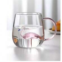 3D Glass Cup With Handle, Cute Animal & Plant Designs, Suitable For Coffee, Juice, Milk Tea, Beverages In Summer And Winter, Great For Christmas