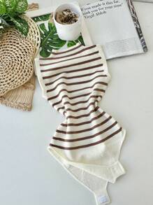 Launch Striped Modal Bodysuit New Spring Summer 2025 Collection - Albaricoque - Ver 1