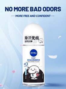 NIVEA Black White Invisible Roll-On Antiperspirant Deodorant, Morning Dew Scent, Invisible Formula, Does Not Leave Stains, Long-Lasting For Refreshing & Odor Protection, Suitable For Various Occasions(50ML/1.76Fl Oz) - Màu đen trắng nổi bật - Xem 3