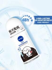 NIVEA Black White Invisible Roll-On Antiperspirant Deodorant, Morning Dew Scent, Invisible Formula, Does Not Leave Stains, Long-Lasting For Refreshing & Odor Protection, Suitable For Various Occasions(50ML/1.76Fl Oz) - Màu đen trắng nổi bật - Xem 7