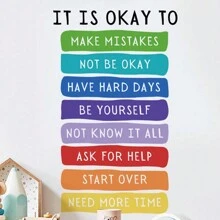 1 Miếng Dán Tường Cụm Từ Tiếng Anh Tạo Động Lực Cho Trẻ Em Nhãn Dán PVC Cho Phòng Trẻ, Áp Phích Lớp Học Trích Dẫn, Nghệ Thuật Treo Tường Giáo Dục, Trang Trí Nghệ Thuật Treo Tường Phòng Chơi, Tường Trường Mẫu Giáo, Phòng Ngủ Của Bé Trai Và Bé Gái - Nhiều màu - Xem 5